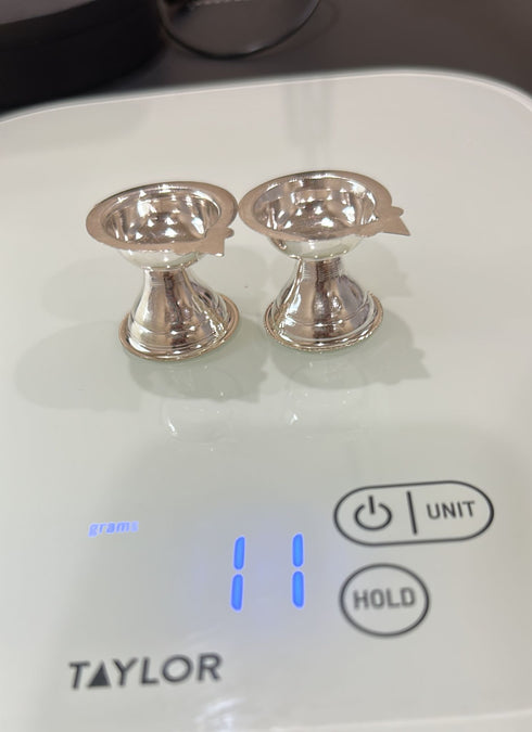 Pure Silver Deepam Diyas Pair 11g